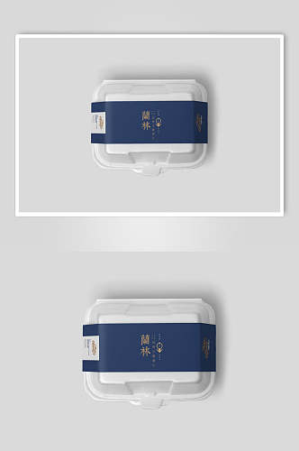 塑料纸盒蓝色繁体字企业VI形象样机