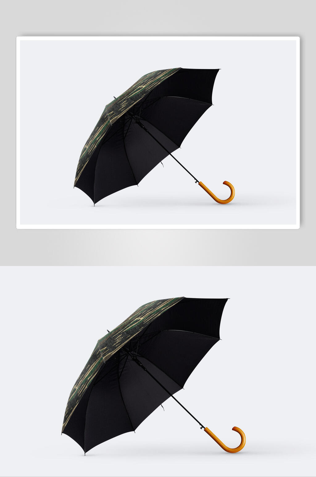 黑色时尚创意雨伞样机