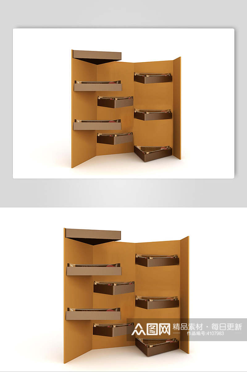 创意纸盒包装展示样机素材