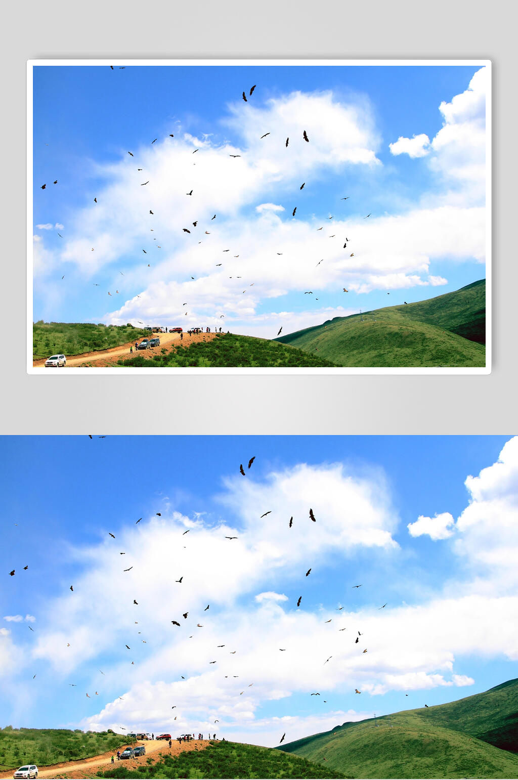 清新唯美天空色达风景摄影高清图素材