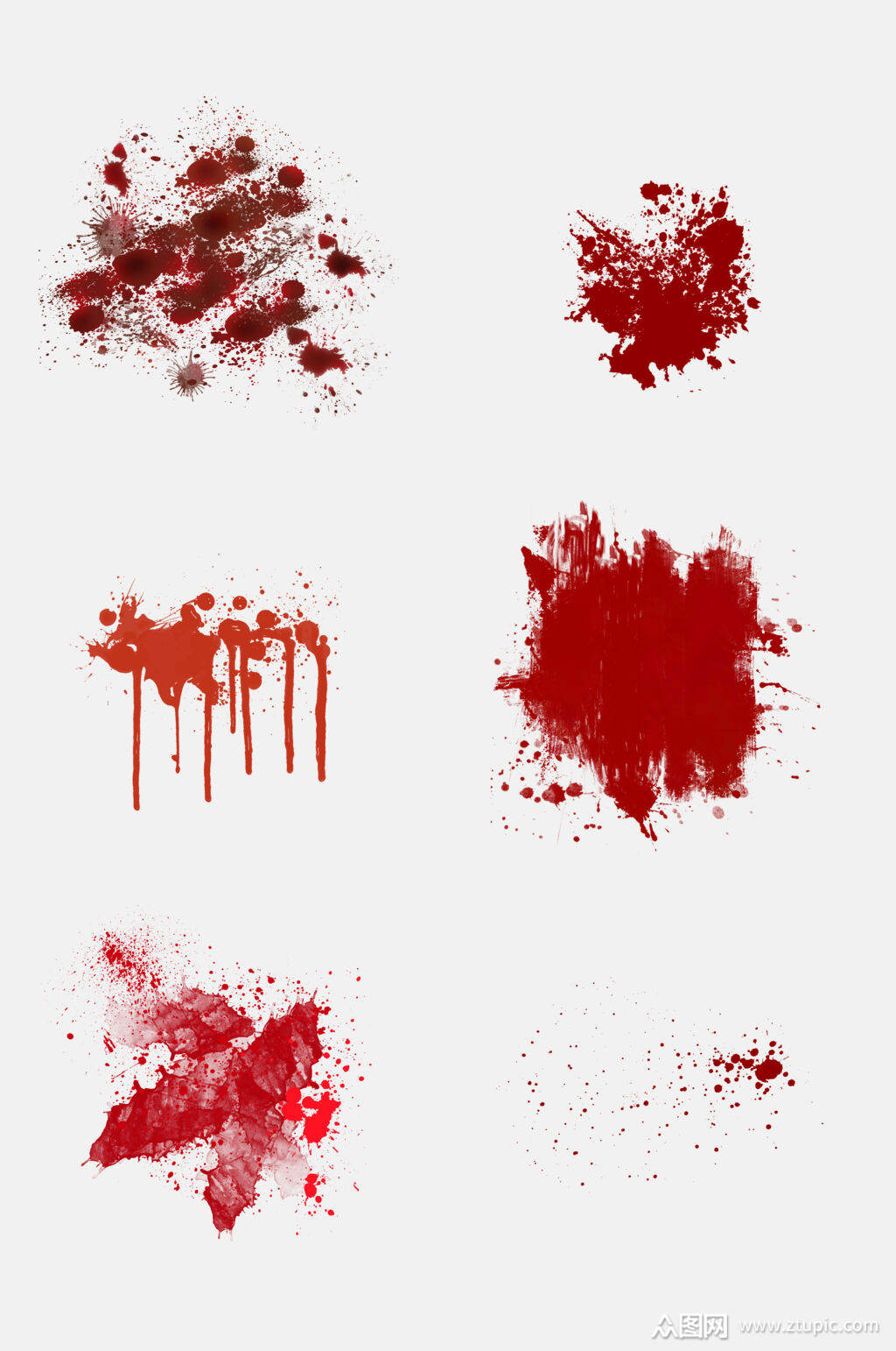 时尚大气红色血迹免抠设计素材
