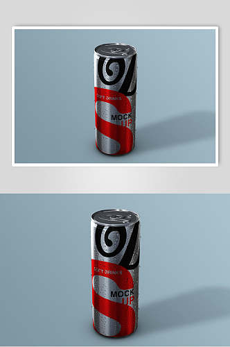 一个可乐饮料罐包装样机
