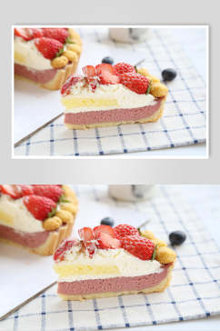 草莓美味蛋糕摄影图