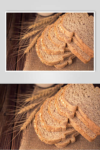 麦香全麦面包食物摄影图片