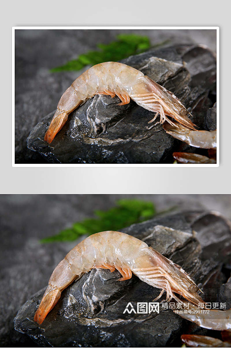 美味海鲜基围虾摄影图素材