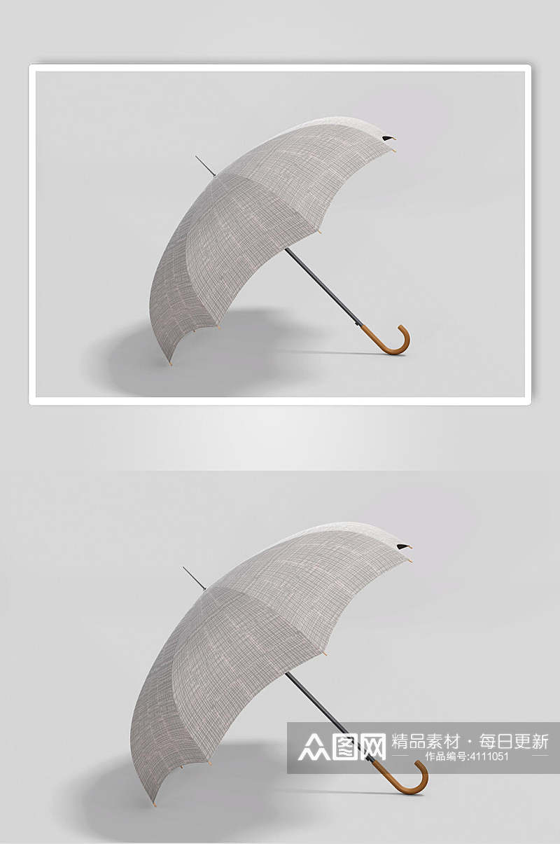 时尚简约灰色创意大气清新雨伞样机素材