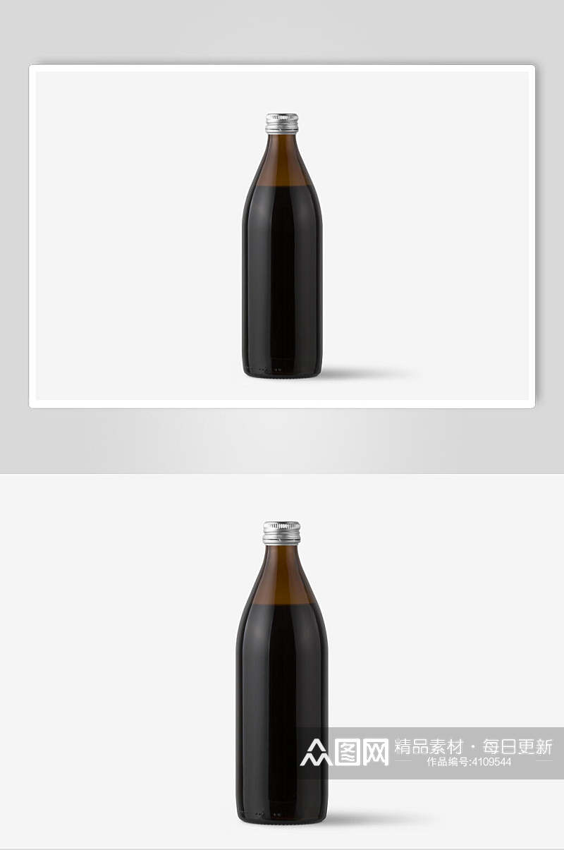 玻璃瓶简约瓶子样机素材