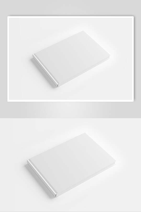 商务风精装书本画册封面内页样机-众图网