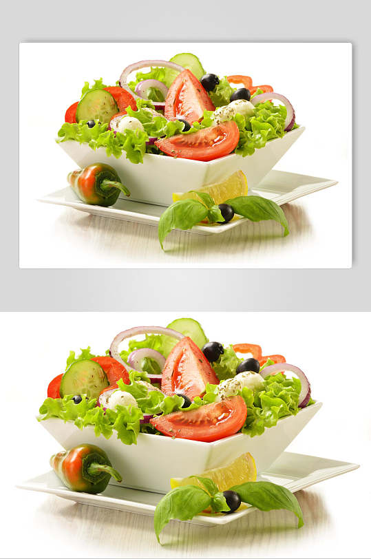美味沙拉蔬菜水果食物高清图片