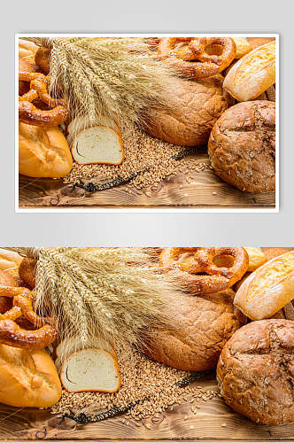招牌美味全麦面包食物图片