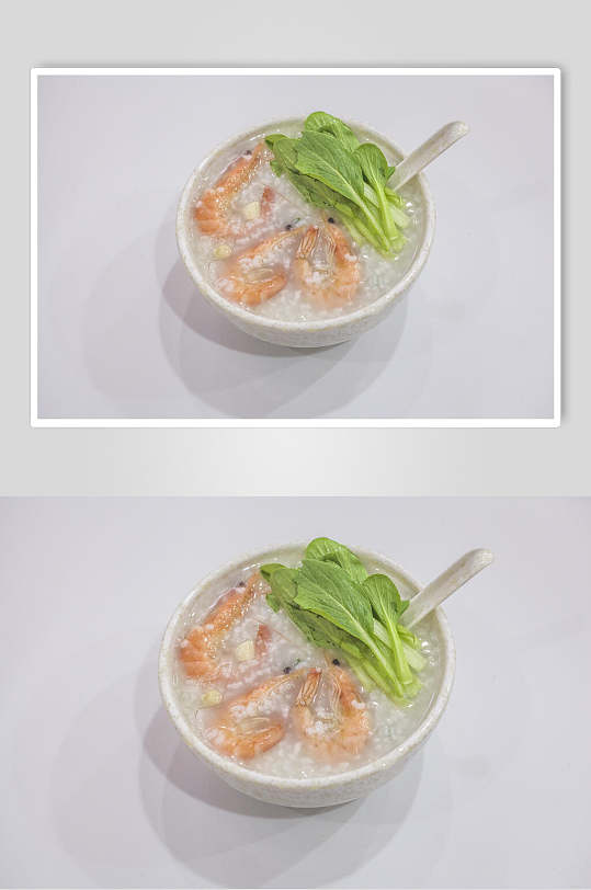 美味虾粥店食物摄影图