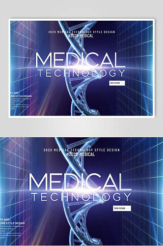 英文大气科技分子结构网页设计素材