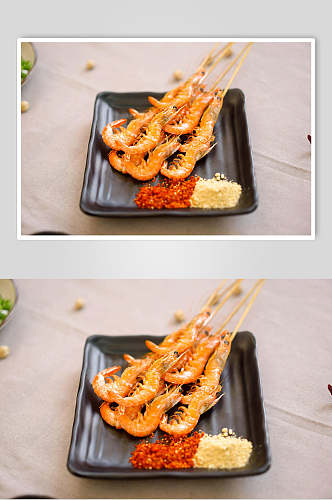 香辣基围虾餐饮食物图片