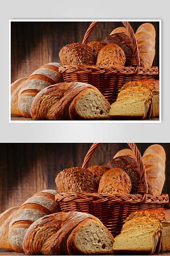新鲜食品全麦面包高清图片