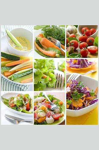 健康沙拉蔬菜水果食物高清图片