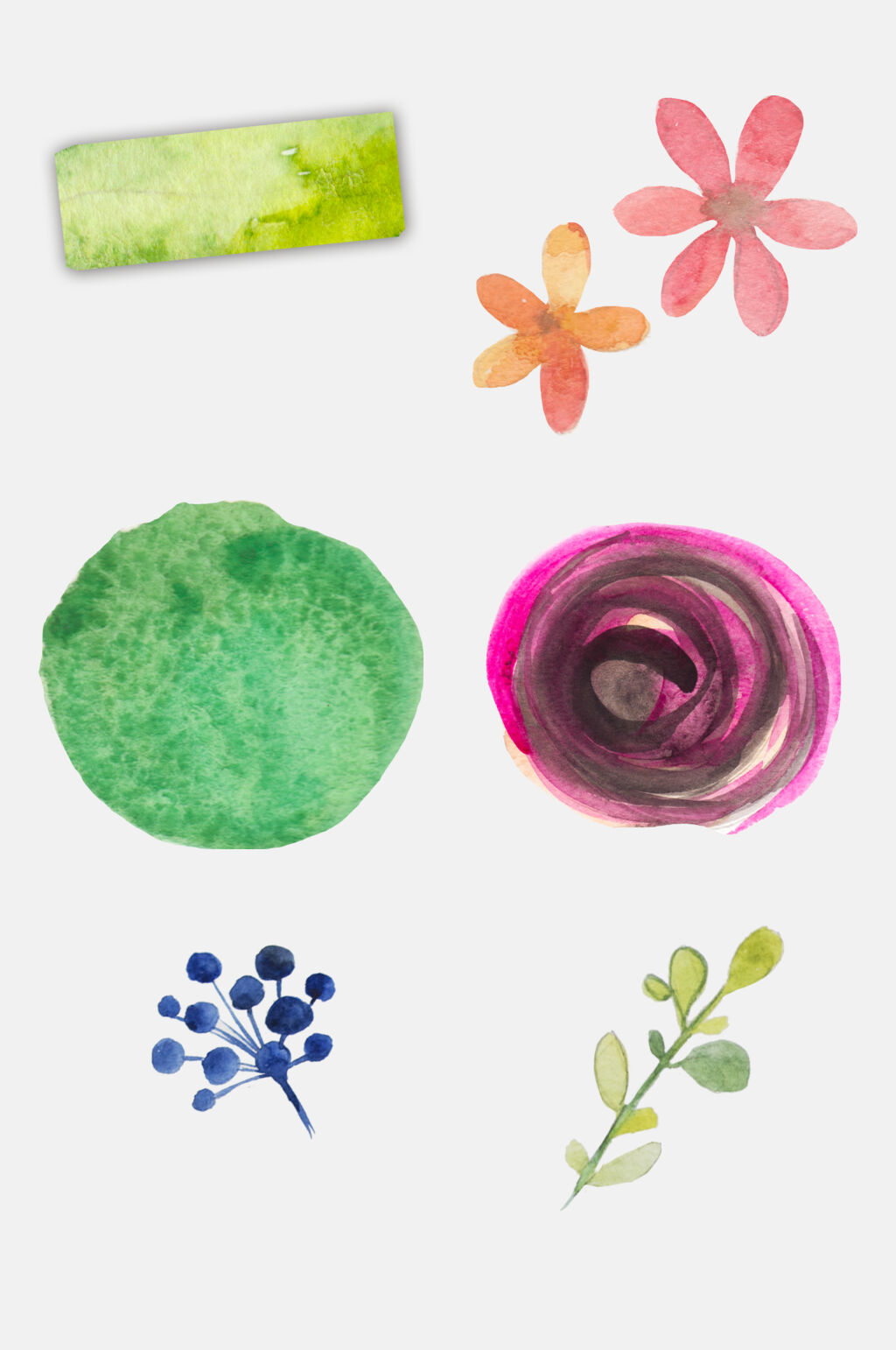 花朵花朵水彩纹样免抠设计素材素材