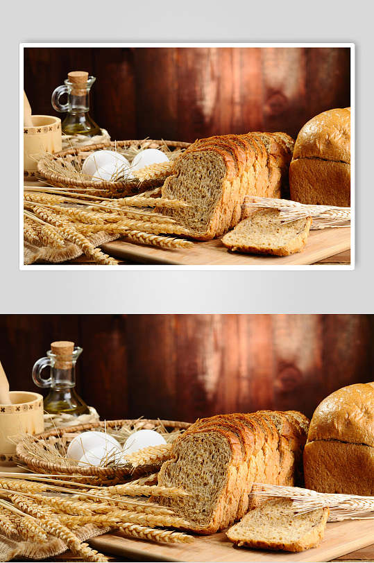 营养全麦面包食物高清图片