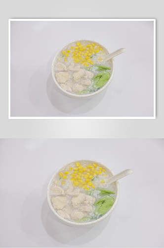 新鲜美味饺子粥店食物摄影图