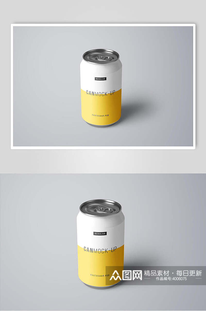 精美啤酒可乐易拉罐包装样机素材