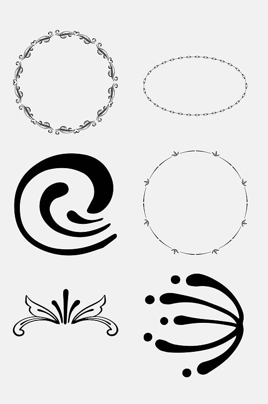 灰色简约线条装饰边框免抠素材