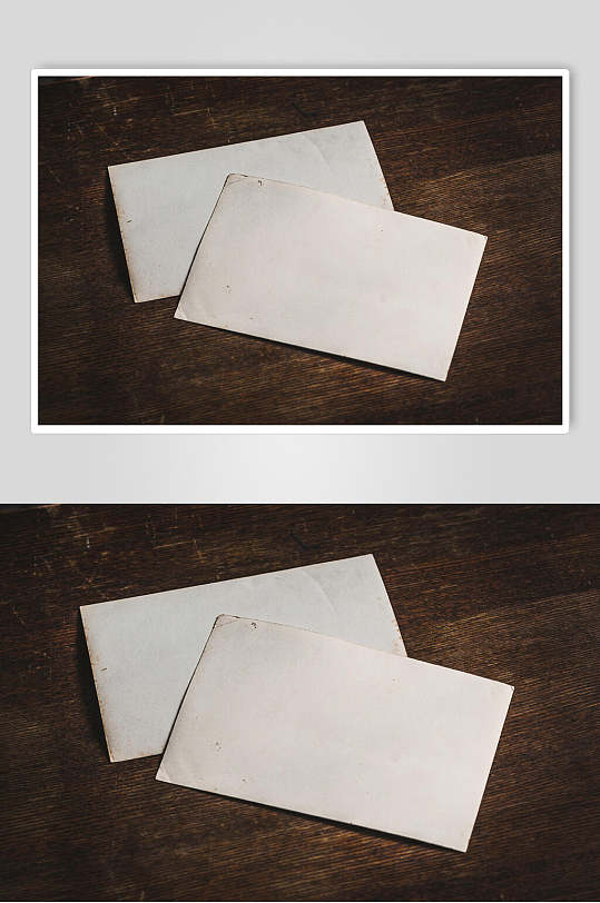 品牌做旧贺卡卡片明信片样机