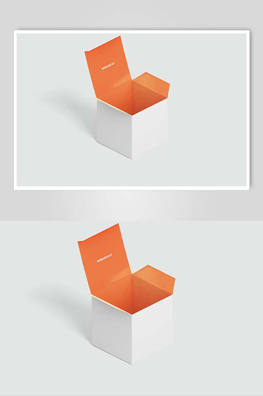 橙色纸盒样机