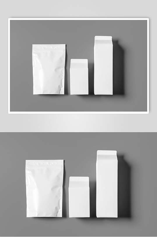 时尚袋子阴影创意高端牛奶包装样机