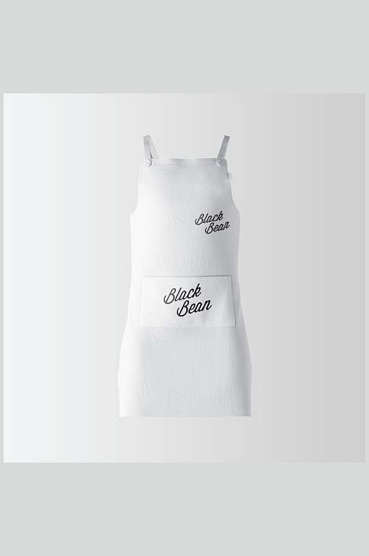 英文字母口袋设计灰色厨房围裙样机