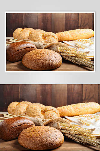香浓美味早餐全麦面包图食物摄影片