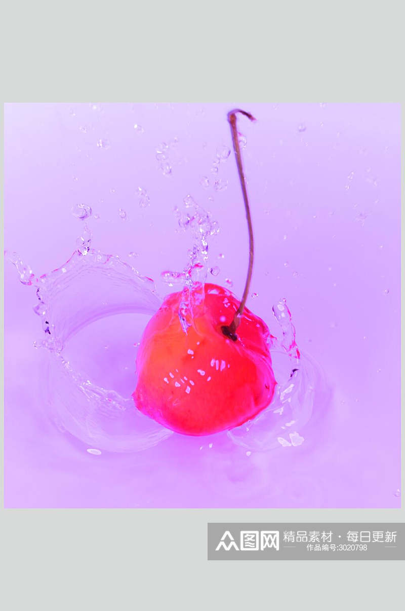 樱桃食品果汁饮料摄影图素材