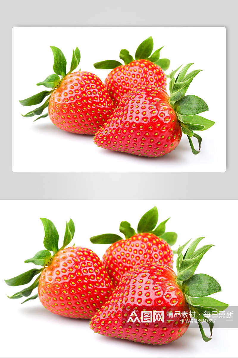 美味新鲜草莓蔬菜水果图片素材