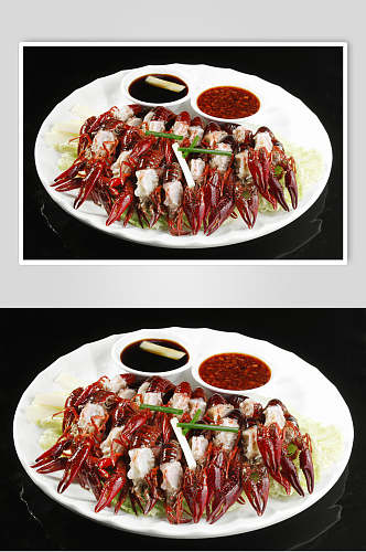 香辣小龙虾海鲜餐饮高清图片