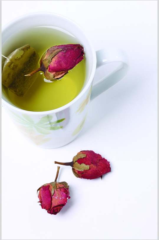 精粹传统玫瑰花茶摄影图