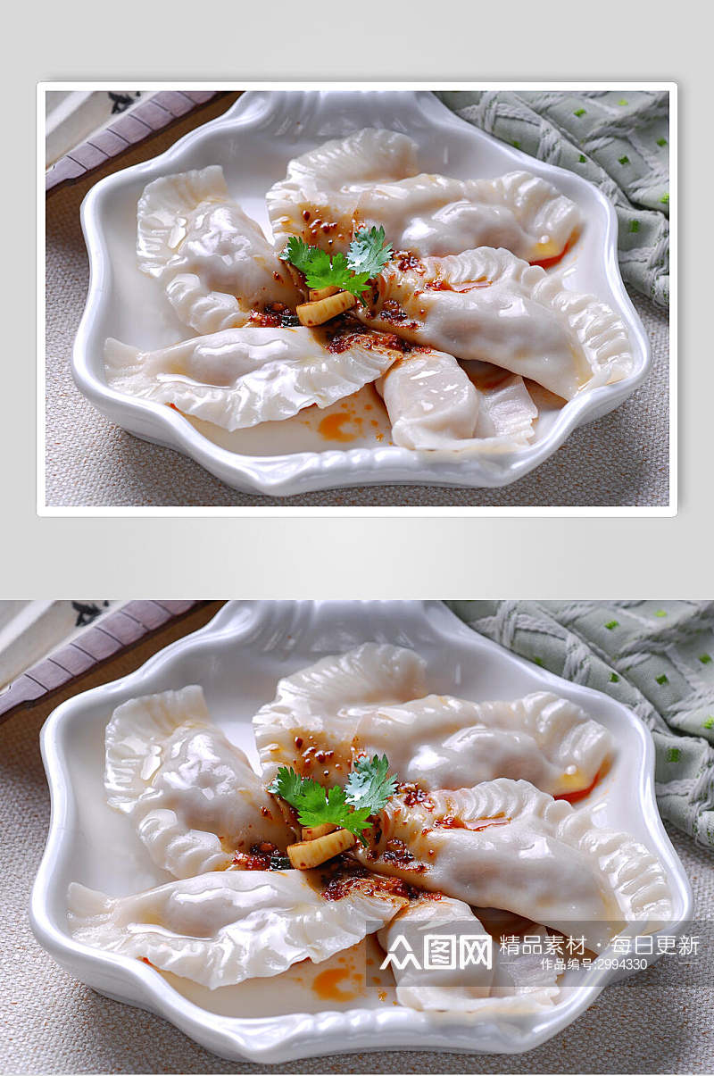 新鲜饺子面条面食美食图片素材