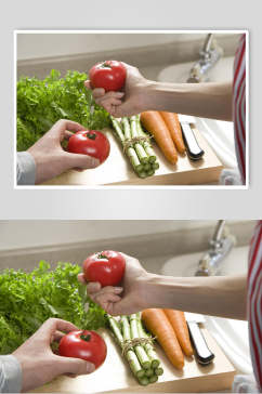 新鲜蔬菜制作美食图片