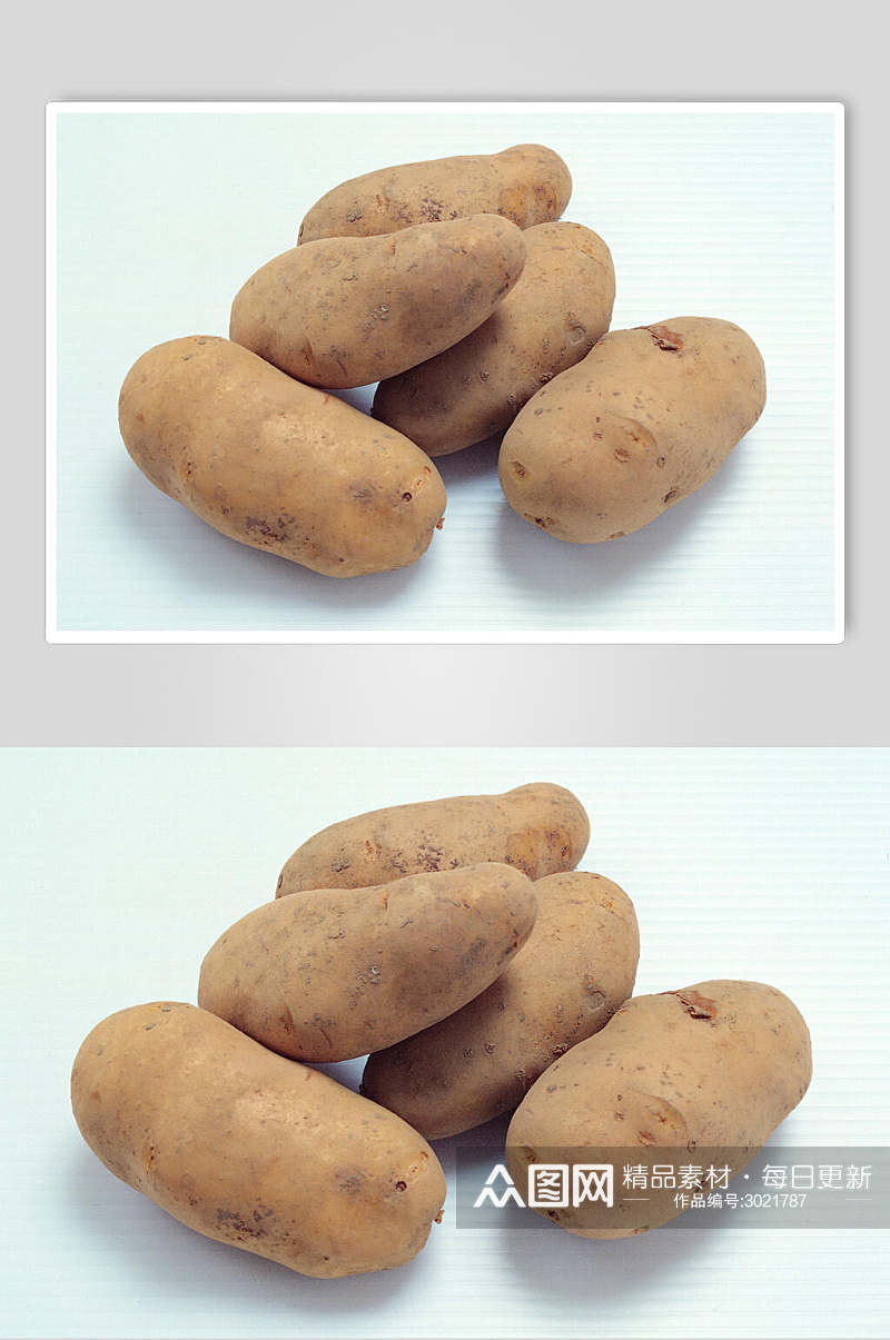 新鲜土豆蔬菜水果食物高清图片素材