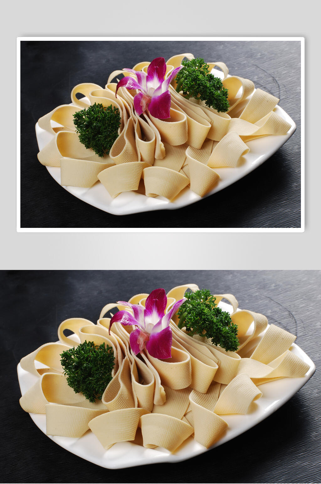 火锅菜品鲜豆腐皮摄影图