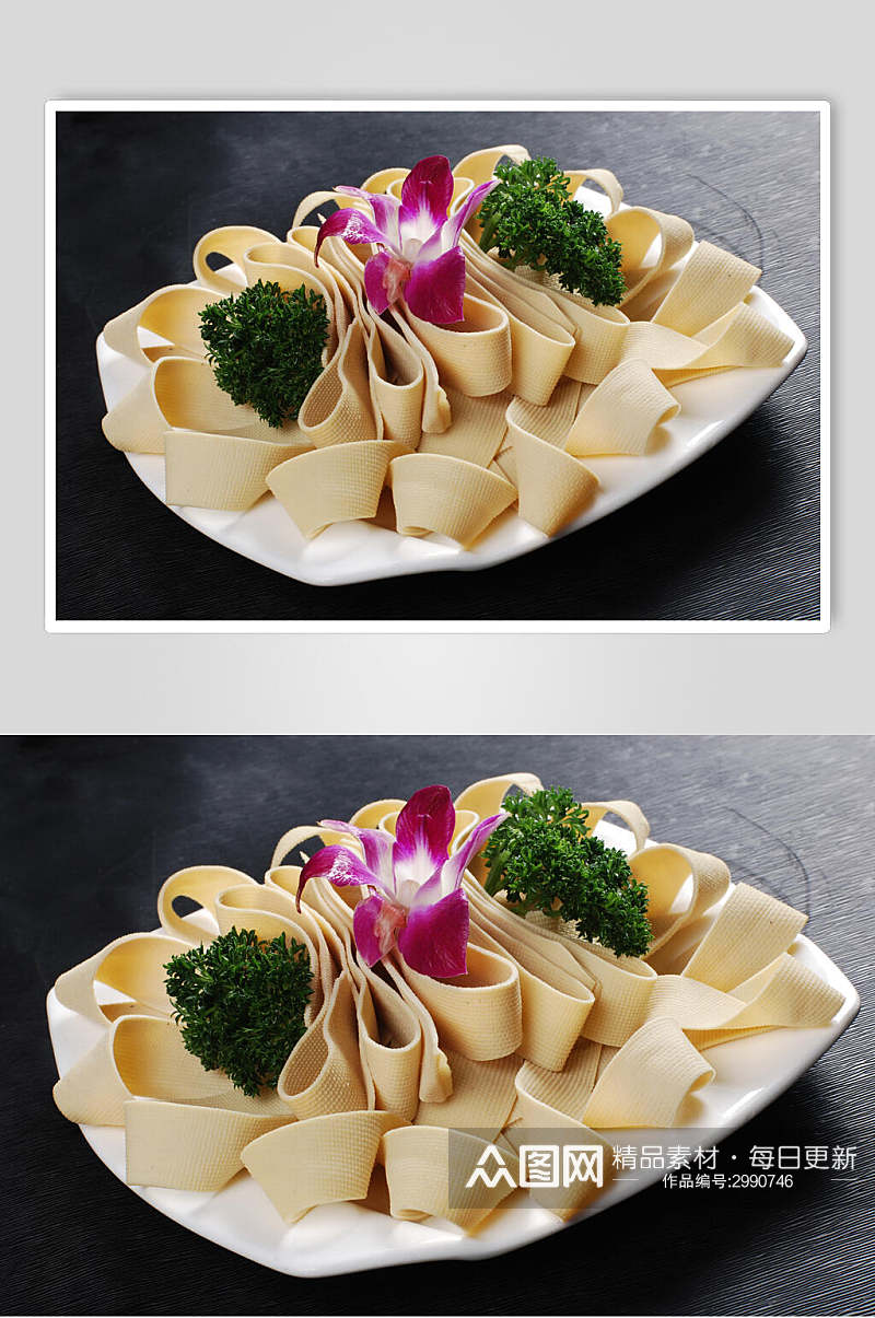 火锅菜品鲜豆腐皮摄影图素材