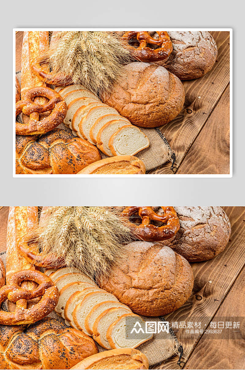 飘香美味全麦面包食物摄影图片素材