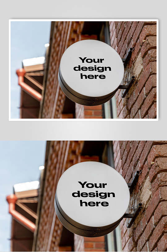 户外路边logo招牌样机