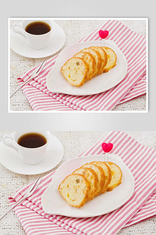 清新咖啡烘焙面包摄影图片