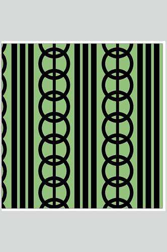 绿色古典传统花纹矢量素材