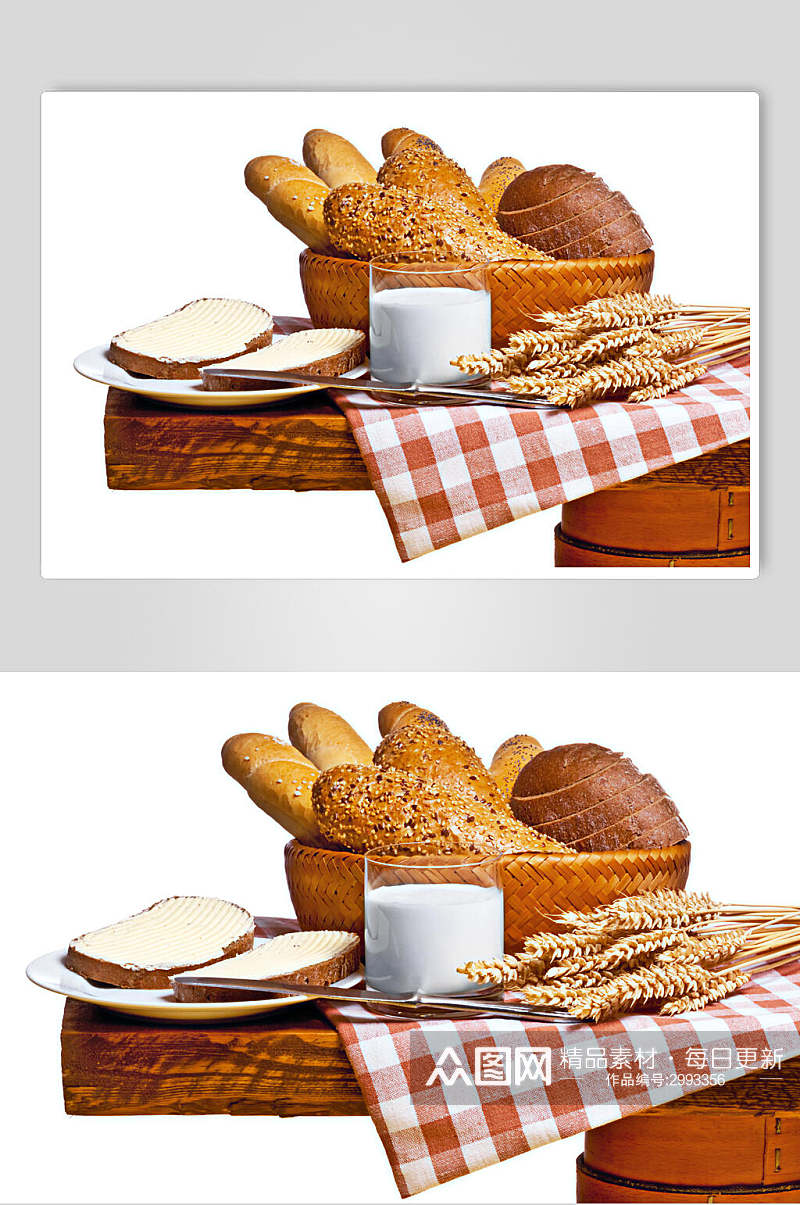 营养全麦面包图食物片素材