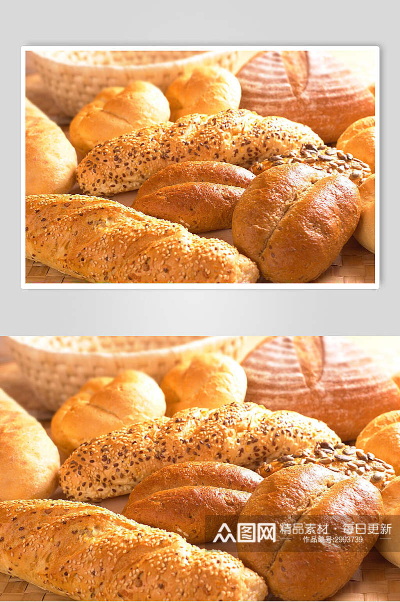 招牌早餐全麦面包食物高清图片素材