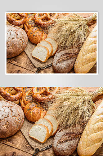 鲜香美食全麦面包图食物摄影片