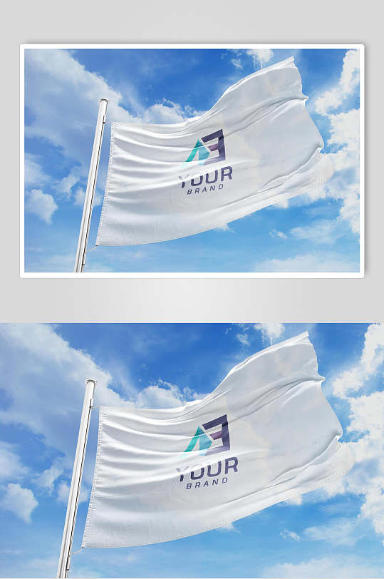 极简创意户外旗帜样机-众图网