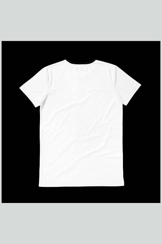 白色T恤白膜贴图样机