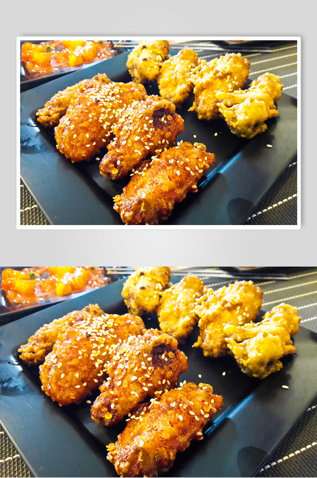 飘香鸡腿薯条汉堡食品高清图片素材