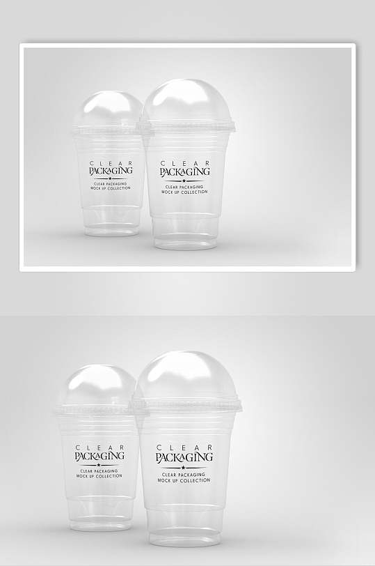 透明杯子创意大气食物塑料包装样机