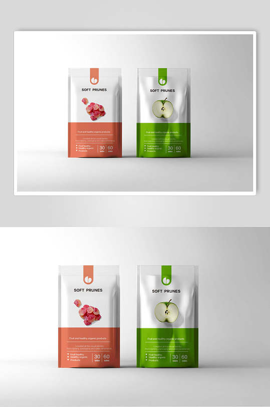 创意食品包装自封袋样机-众图网